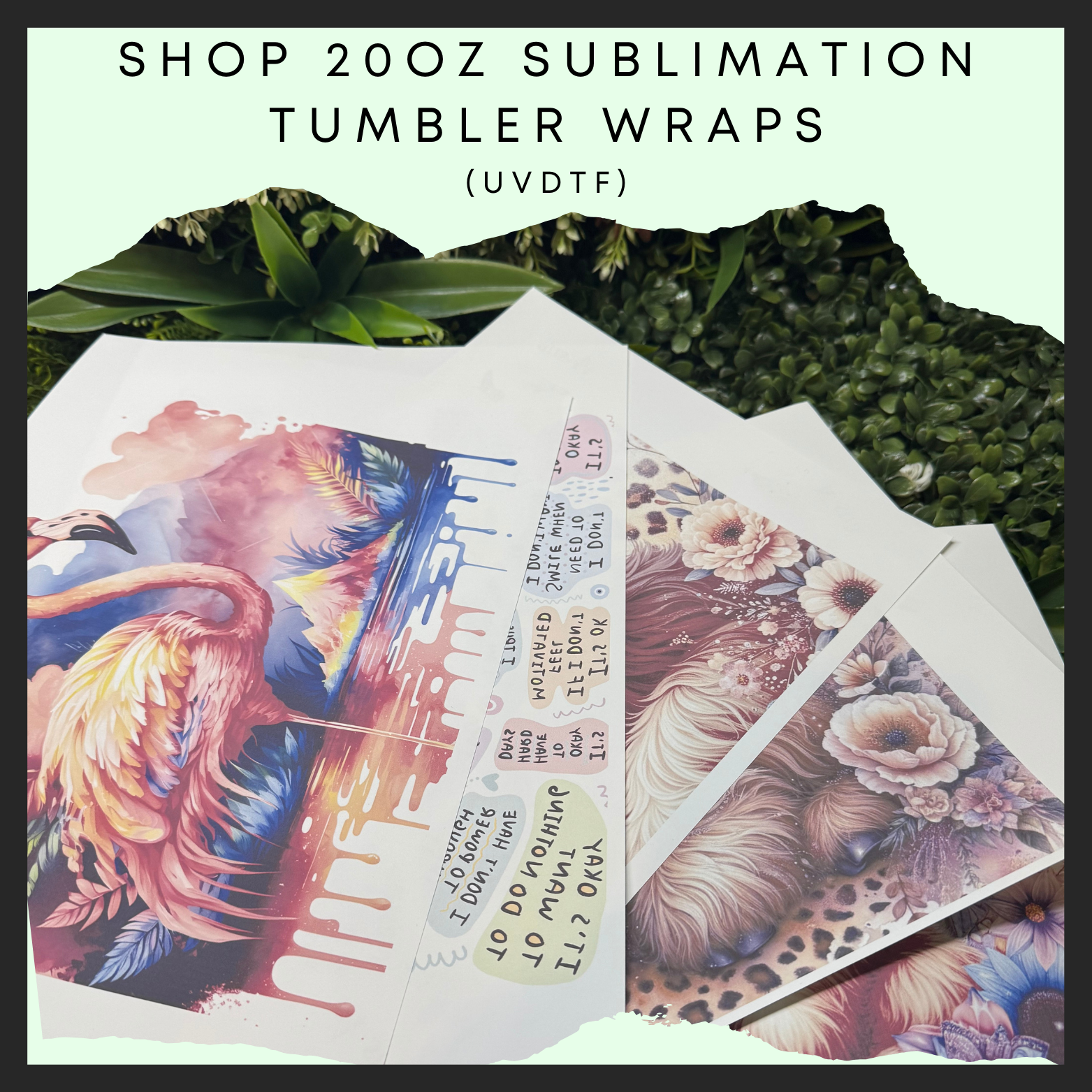 Sublimation tumbler wraps