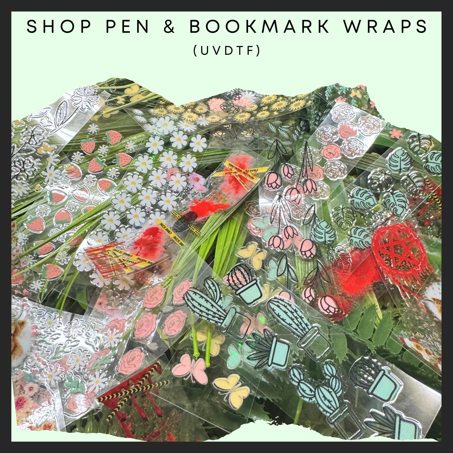 Bookmark & pen wraps