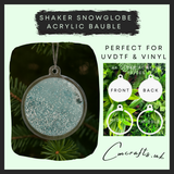 Shaker Snowglobe acrylic bauble(read description)