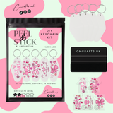 Peel and stick keychain kit
