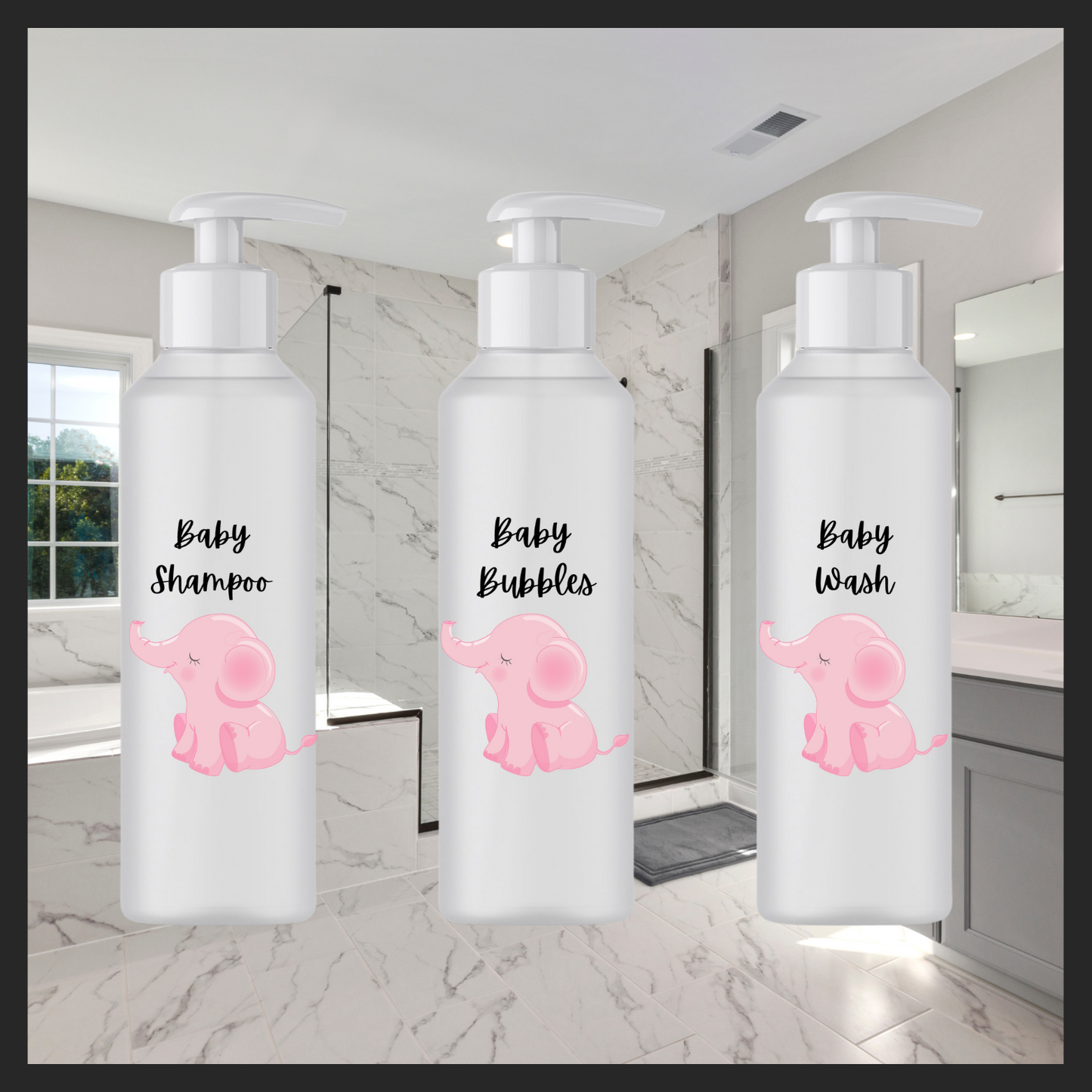 Baby bath bottles Uvdtf single decals (pack of 3) (5.4” / 14cm height)