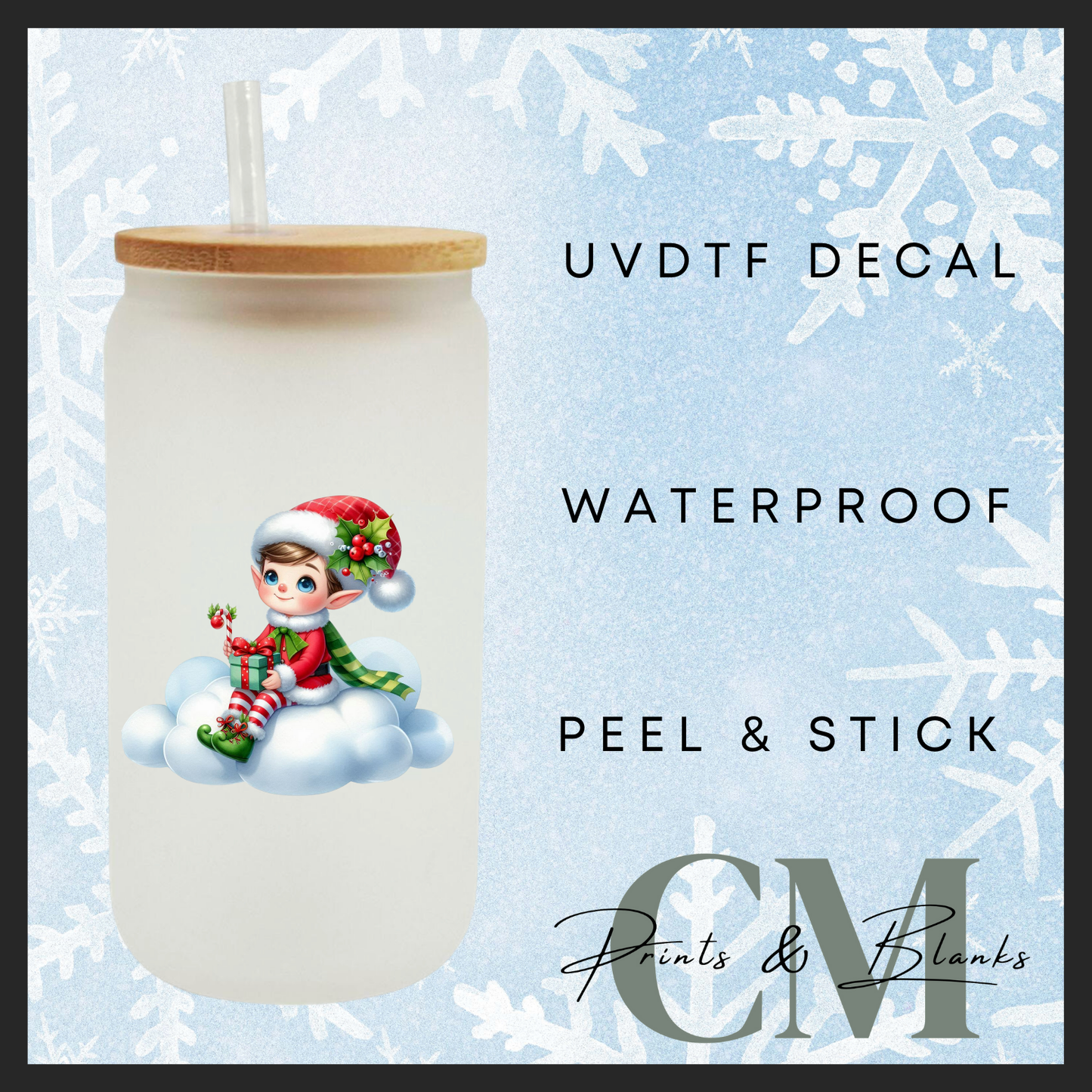 Cheeky elves Uvdtf single transfers (4” / 10cm)