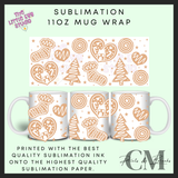 Christmas cookies 11oz sublimation mug wrap