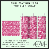 Pink 420 Sublimation 20oz tumbler wrap