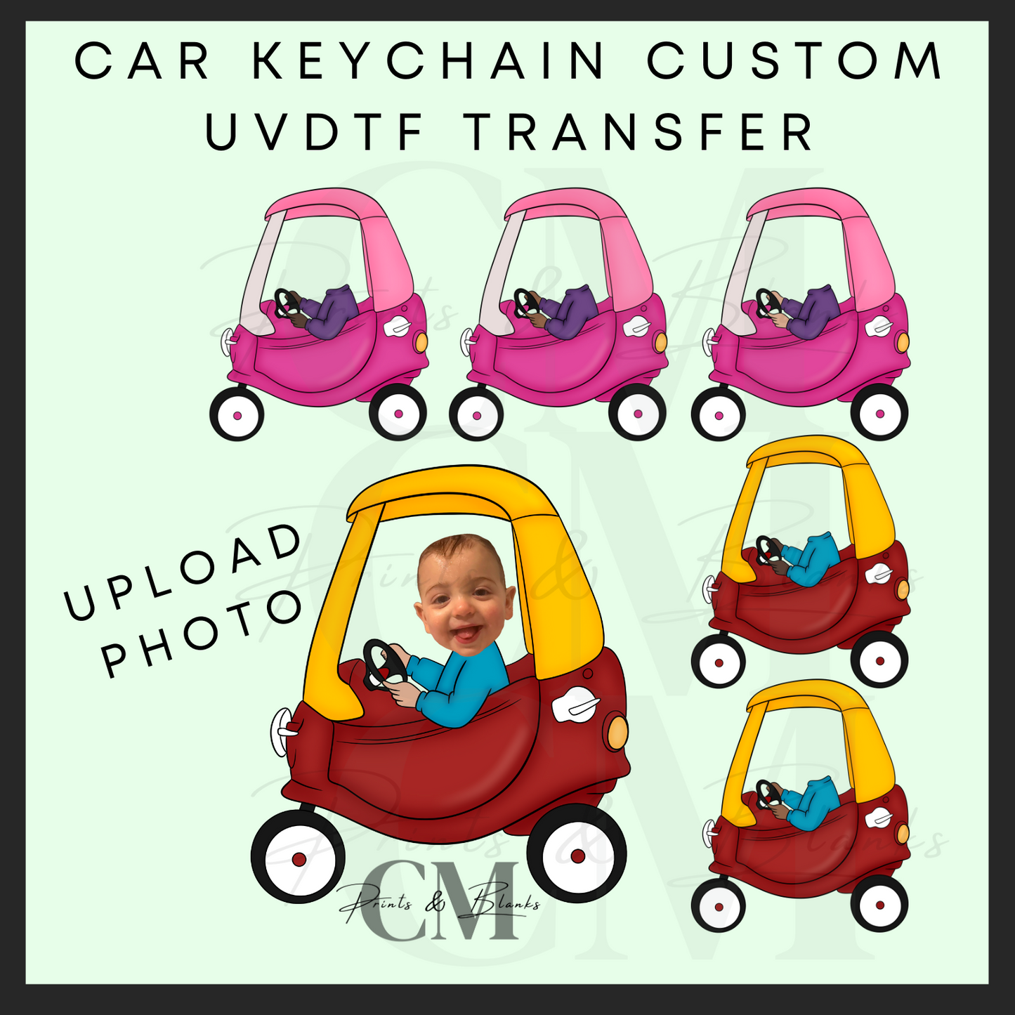 Car keychain custom uvdtf transfer