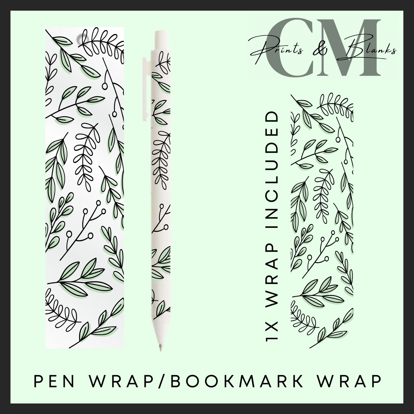 The plant collection bookmark & pen wrap Uvdtf decals