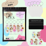 Peel and stick keychain kit