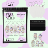 Peel and stick keychain kit