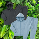 Luxury kids zip tracksuit sets