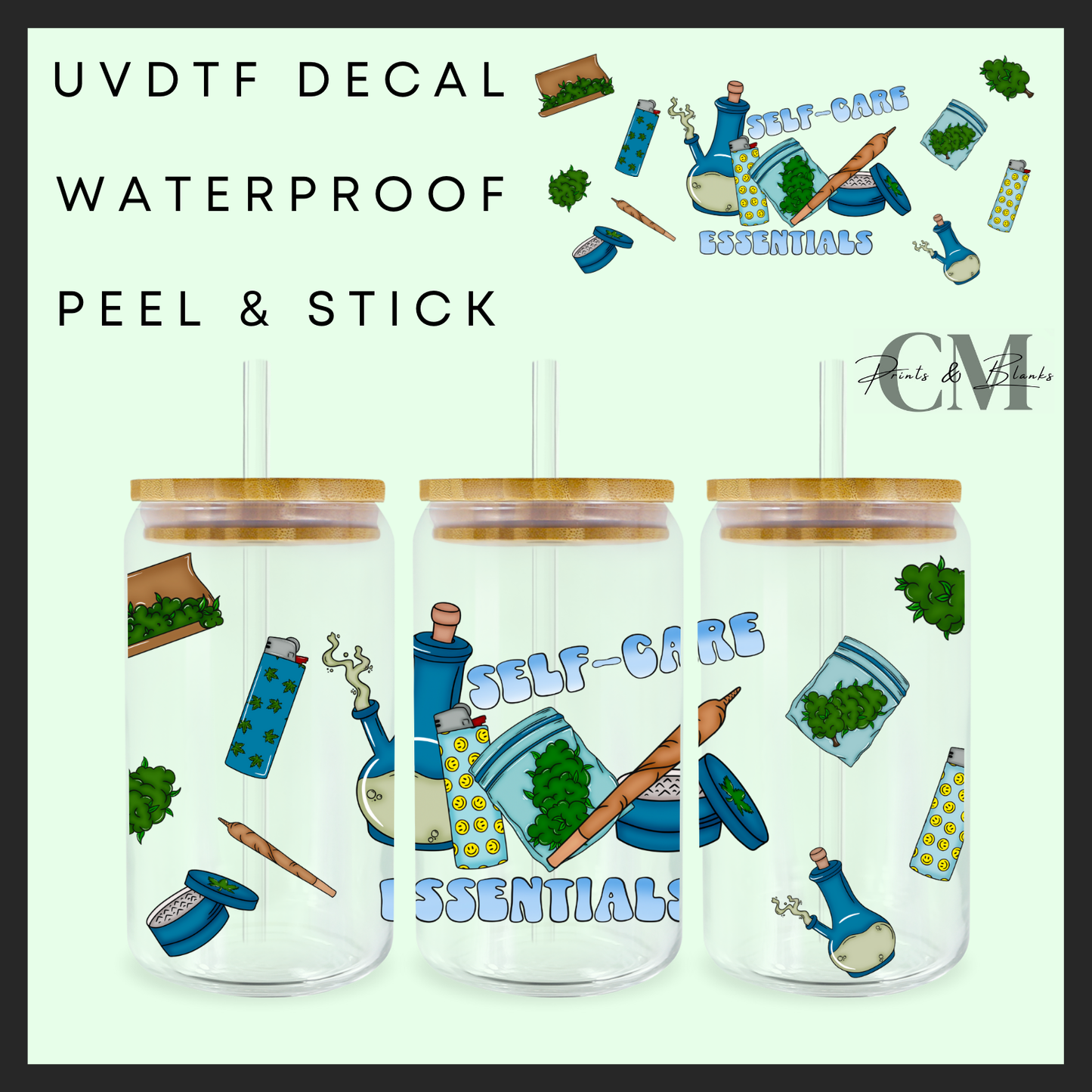 Self care essentials 16oz uvdtf wrap
