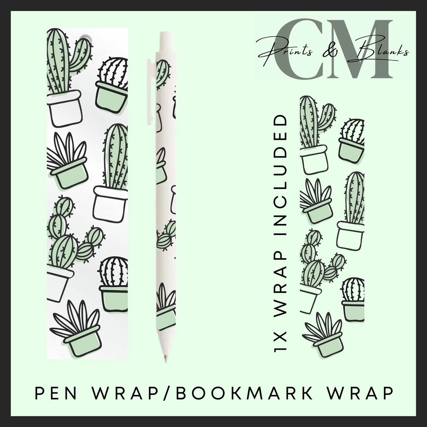 The plant collection bookmark & pen wrap Uvdtf decals