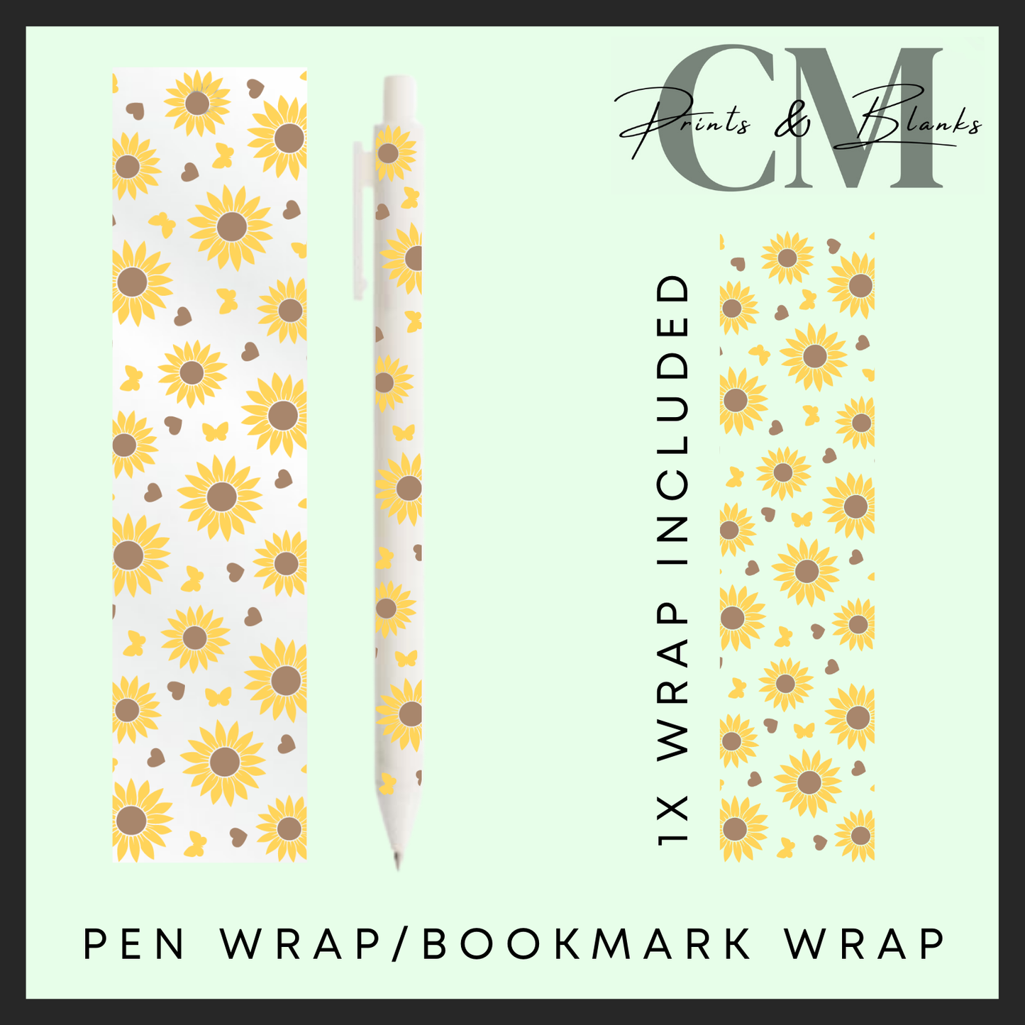 The plant collection bookmark & pen wrap Uvdtf decals