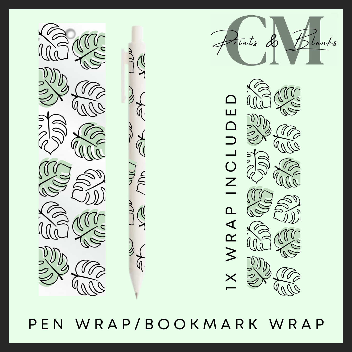 The plant collection bookmark & pen wrap Uvdtf decals