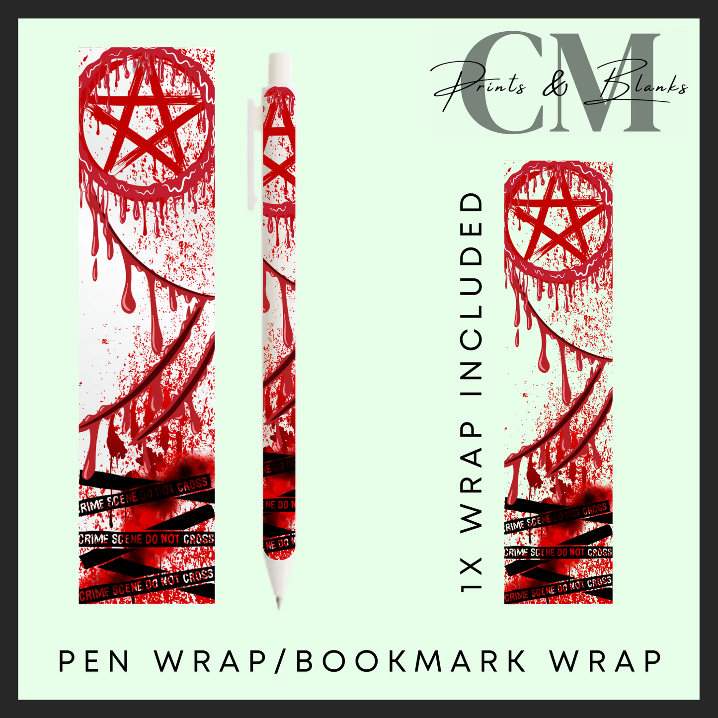 The true crime collection uvdtf bookmark & pen transfer