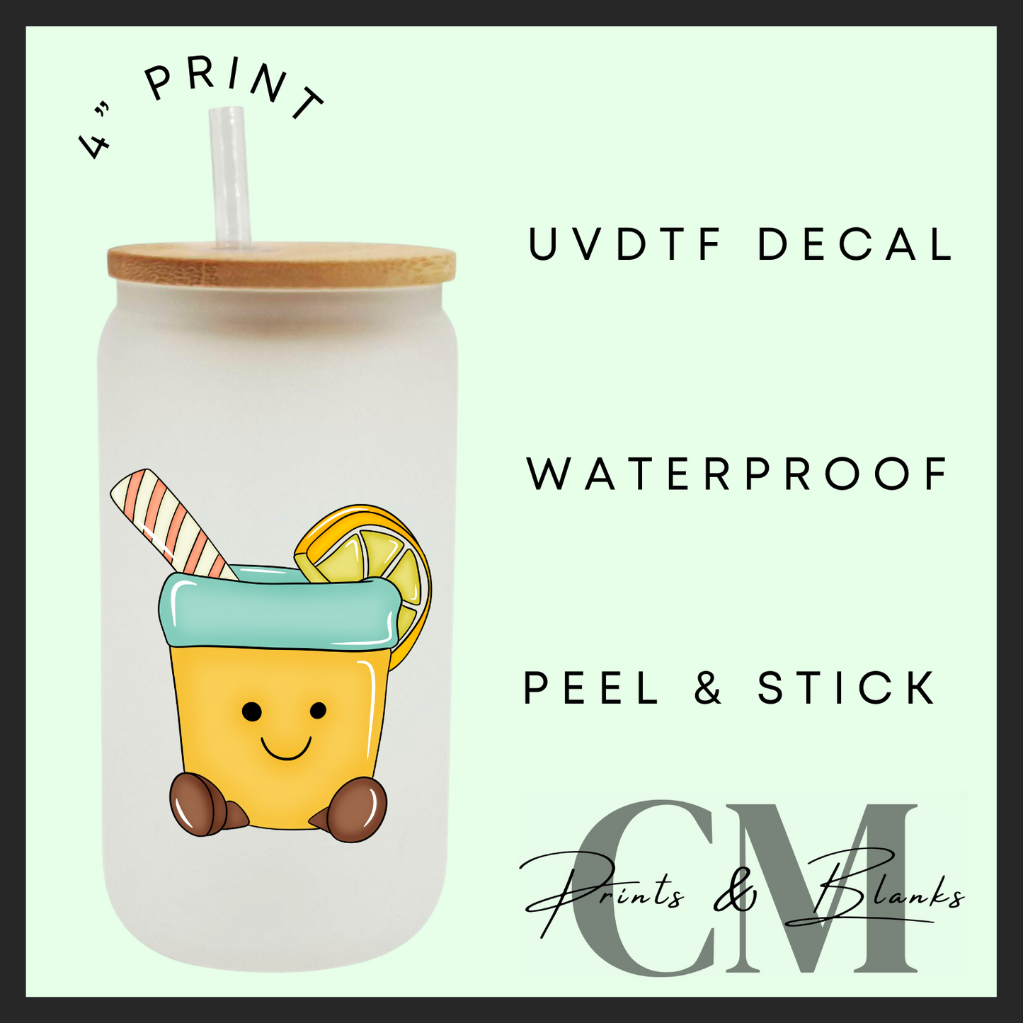 Summer jelly teddy Uvdtf single decals (4”, 10cm)