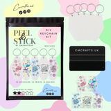 Peel and stick keychain kit