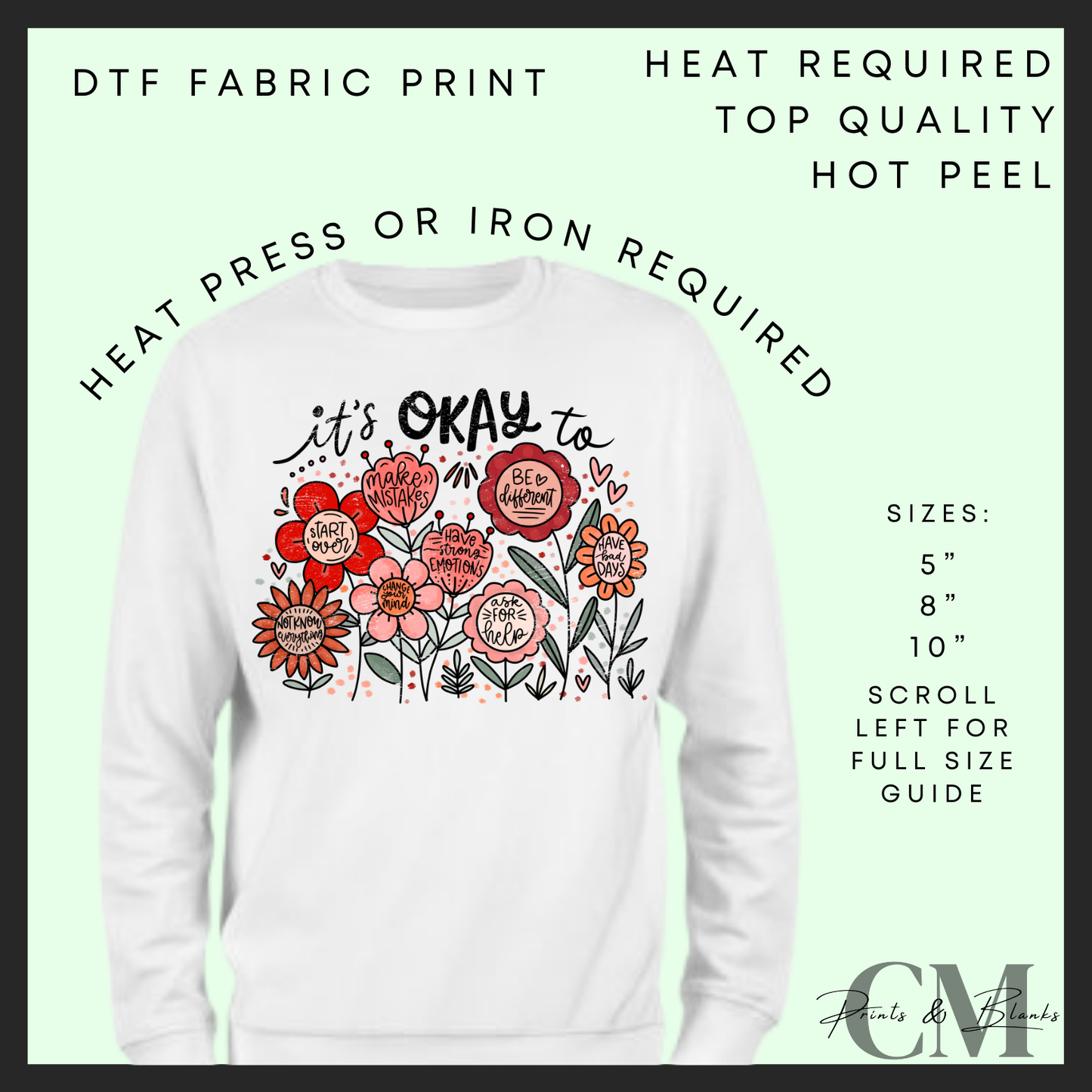 It’s ok to positive quote DTF transfer
