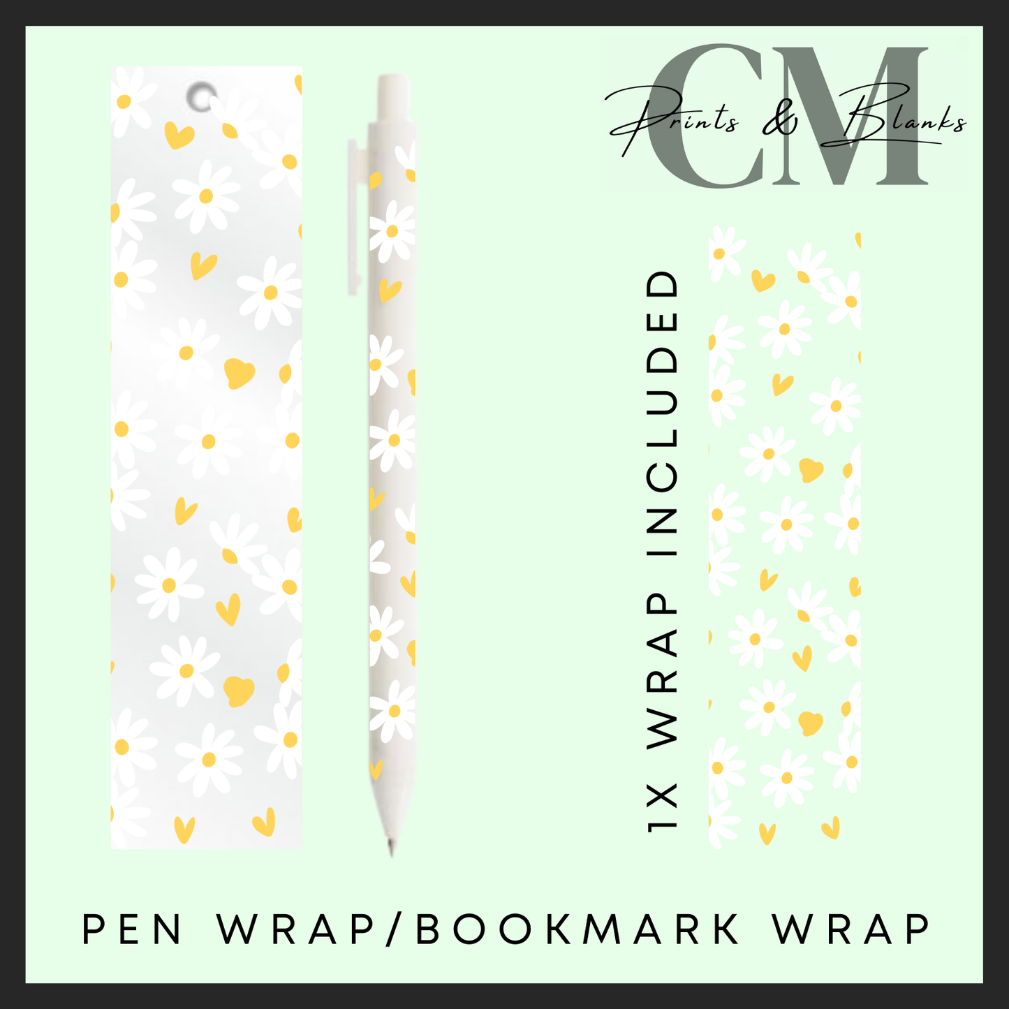 The plant collection bookmark & pen wrap Uvdtf decals
