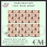 Moo cows 11oz sublimation mug wrap
