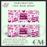 Moms daily reminders 11oz sublimation mug wrap