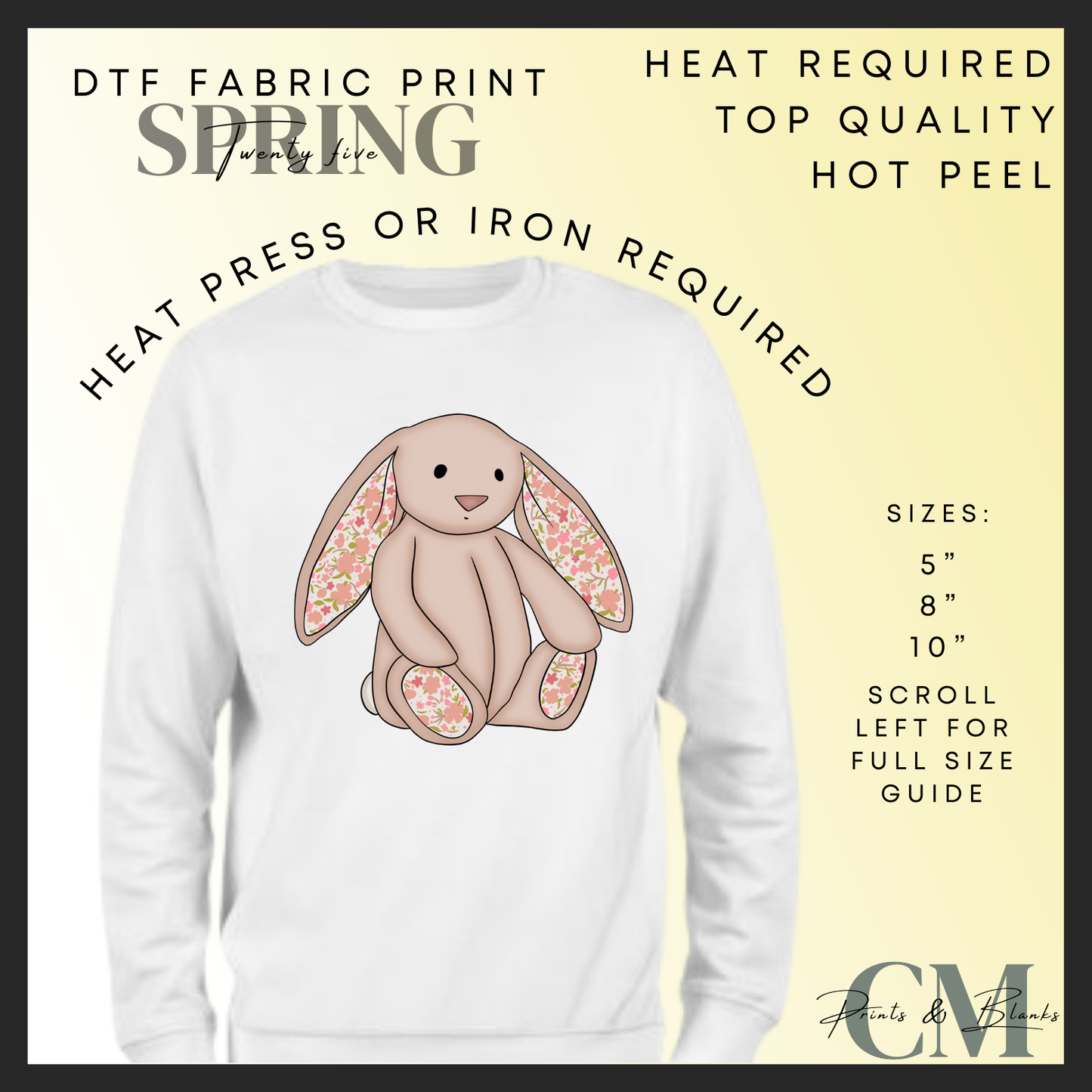 Easter jelly teddy DTF transfers