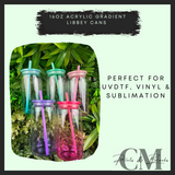 16oz acrylic gradient libbey cans