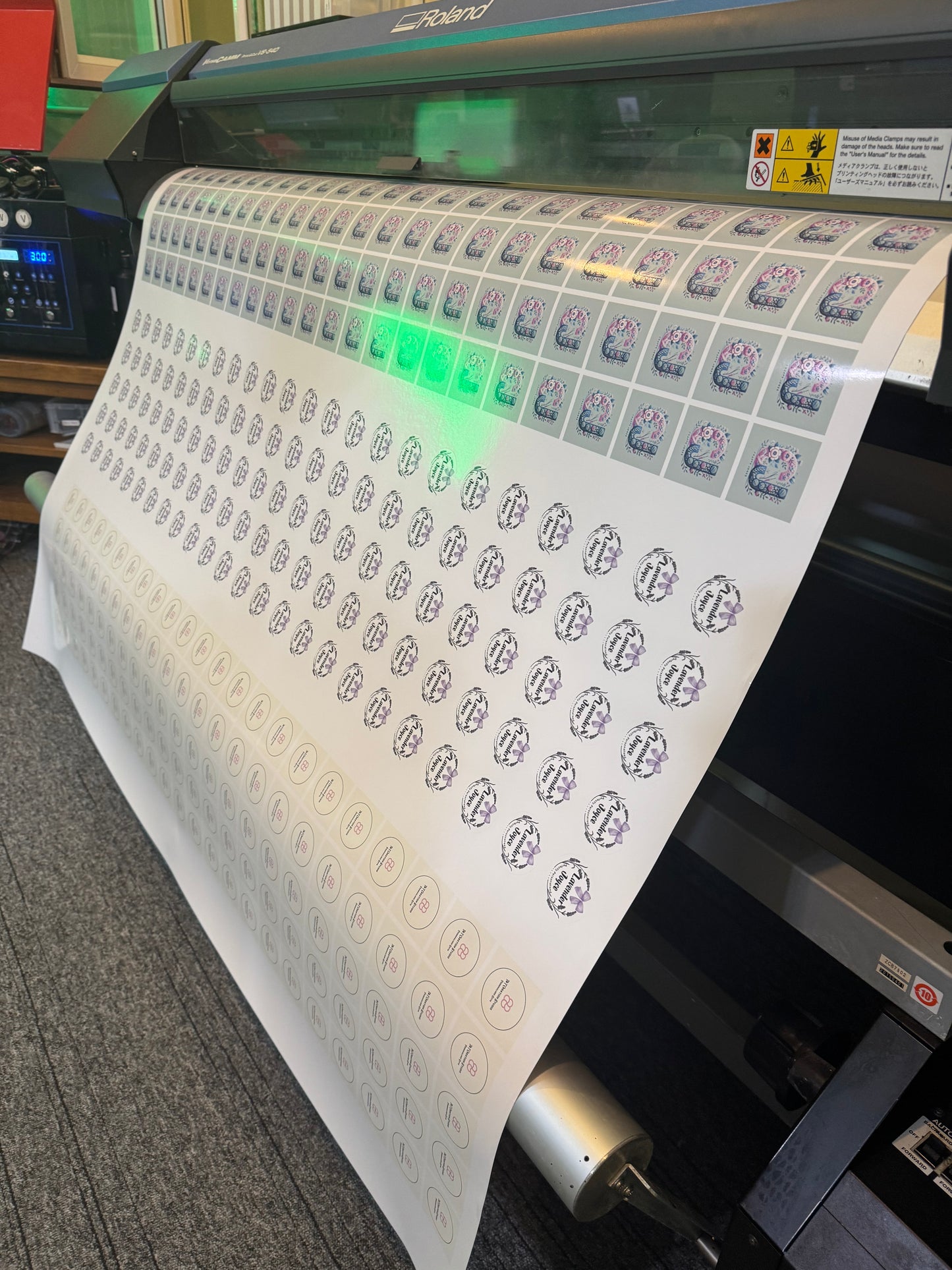 100x solvent stickers £10 (printed 2” vinyl circles)