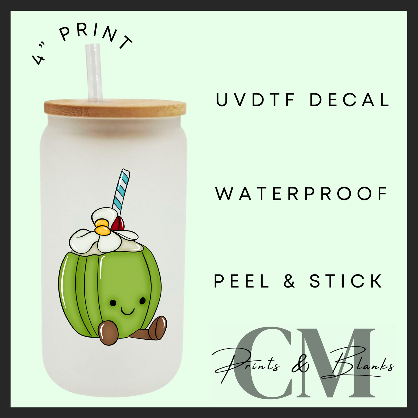 Summer jelly teddy Uvdtf single decals (4”, 10cm)