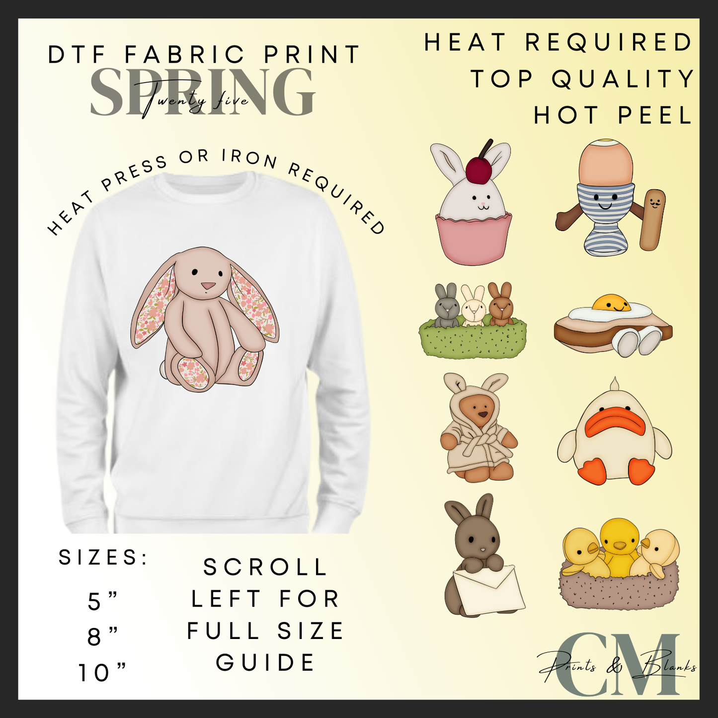 Easter jelly teddy DTF transfers