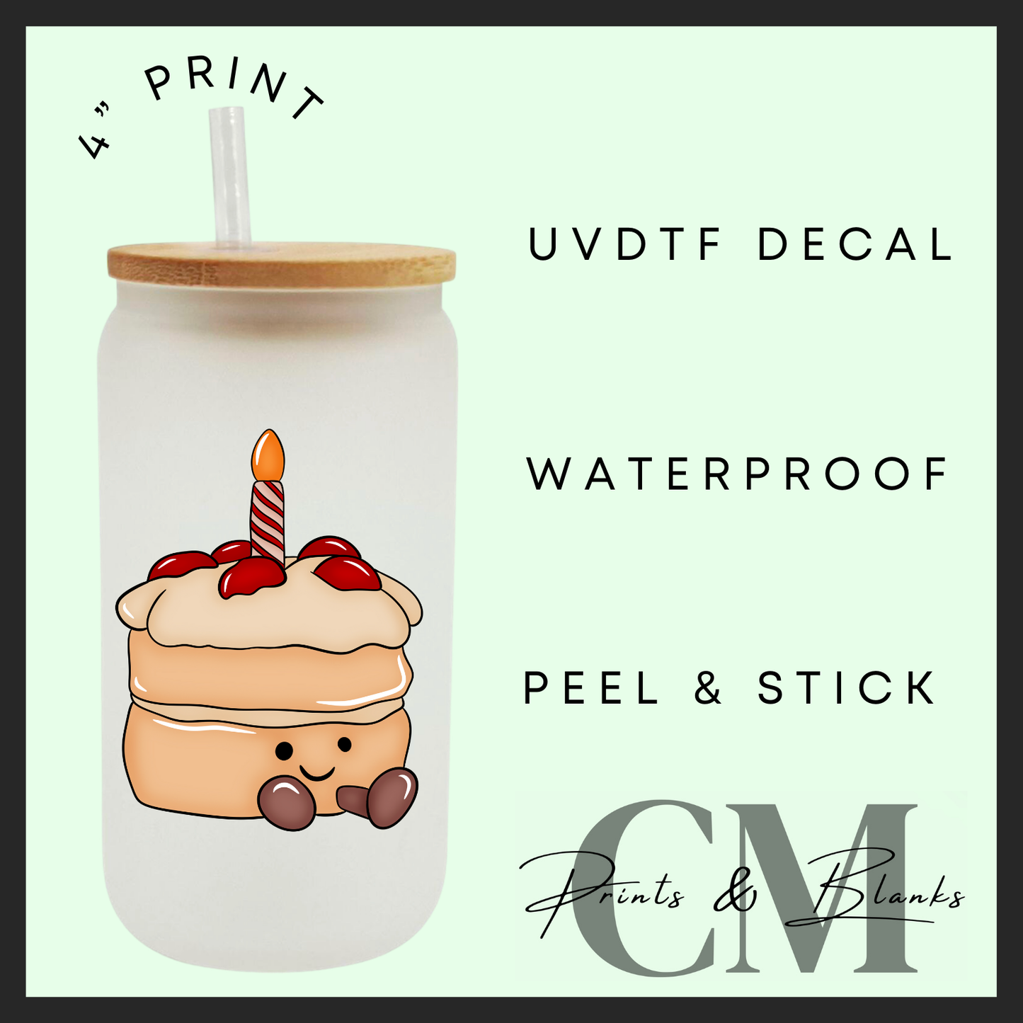Summer jelly teddy Uvdtf single decals (4”, 10cm)