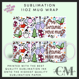 Christmas movie mug 11oz sublimation mug wrap
