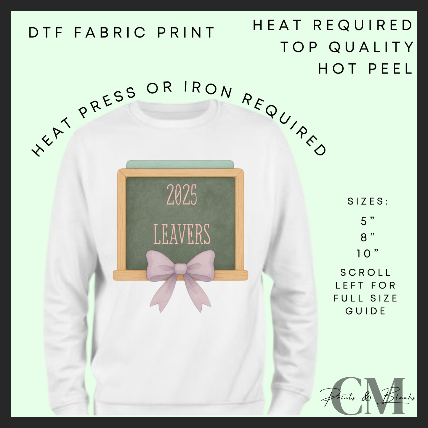 2025 leavers pink DTF transfer