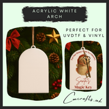 Acrylic white arch (12cm)