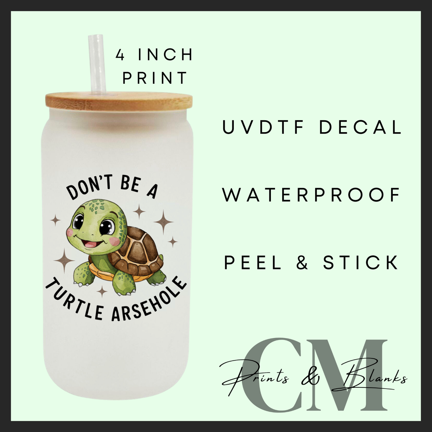 Adult quote designs Uvdtf single decals (4”, 10cm)
