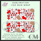 Feeling festive 11oz sublimation mug wrap