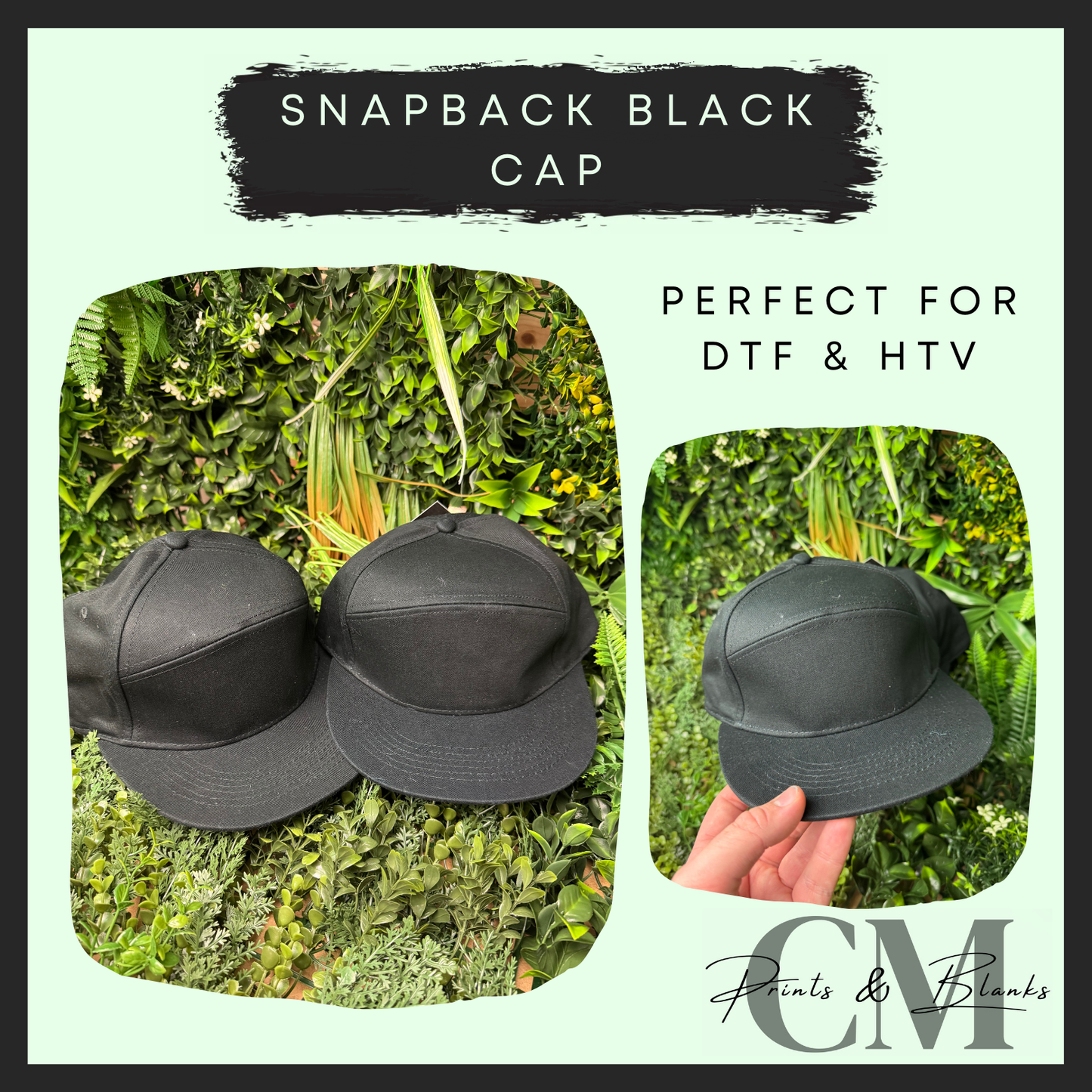 SnapBack black cap