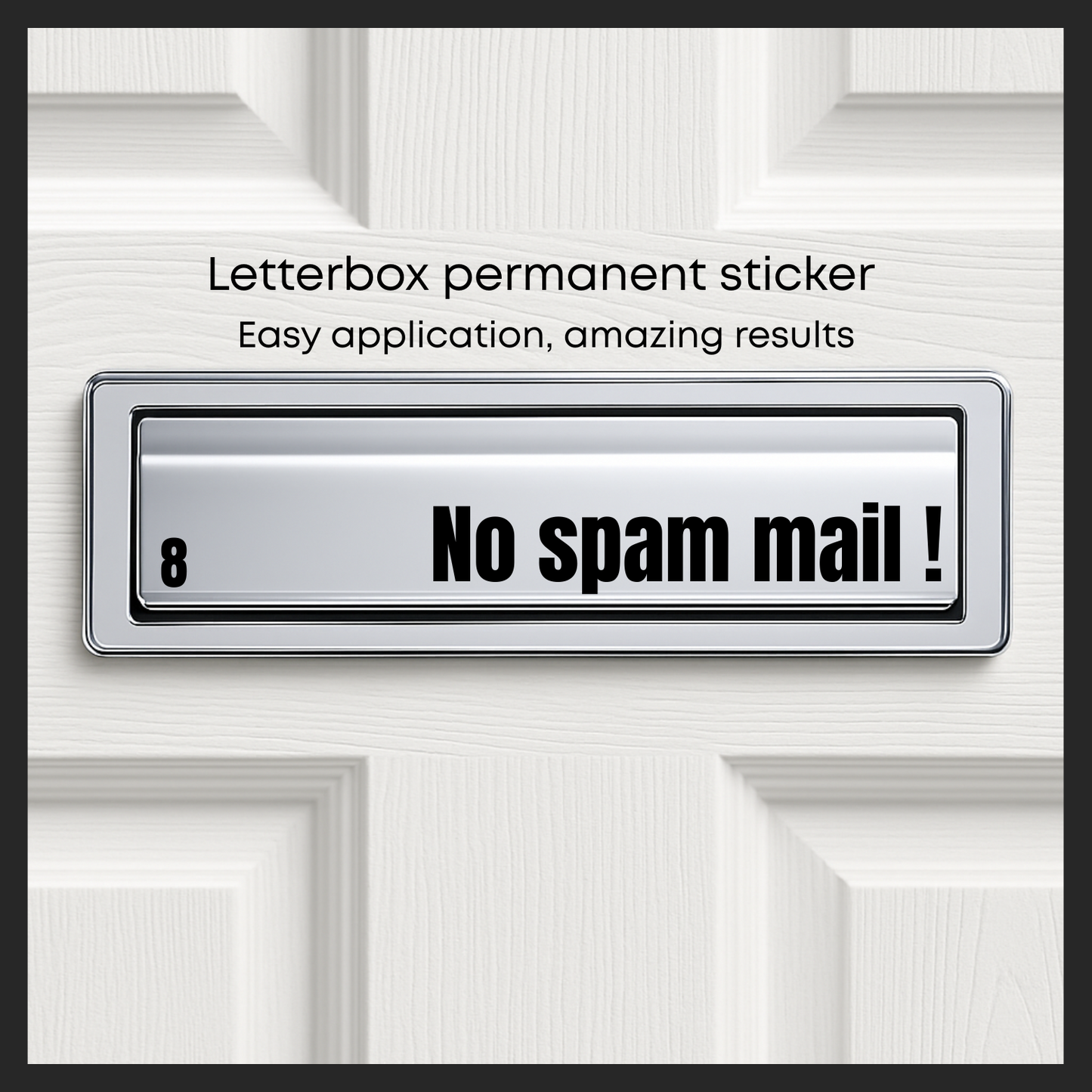 No spam mail A4 letterbox element sheet