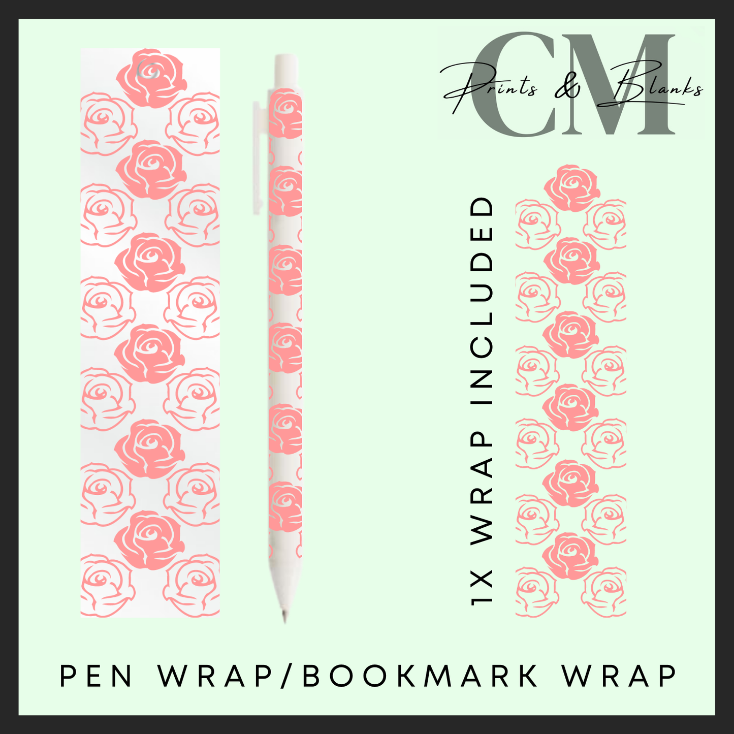 The plant collection bookmark & pen wrap Uvdtf decals