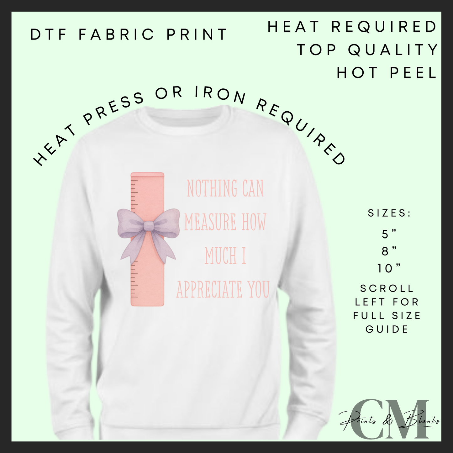 Nothing can measure DTF transfer