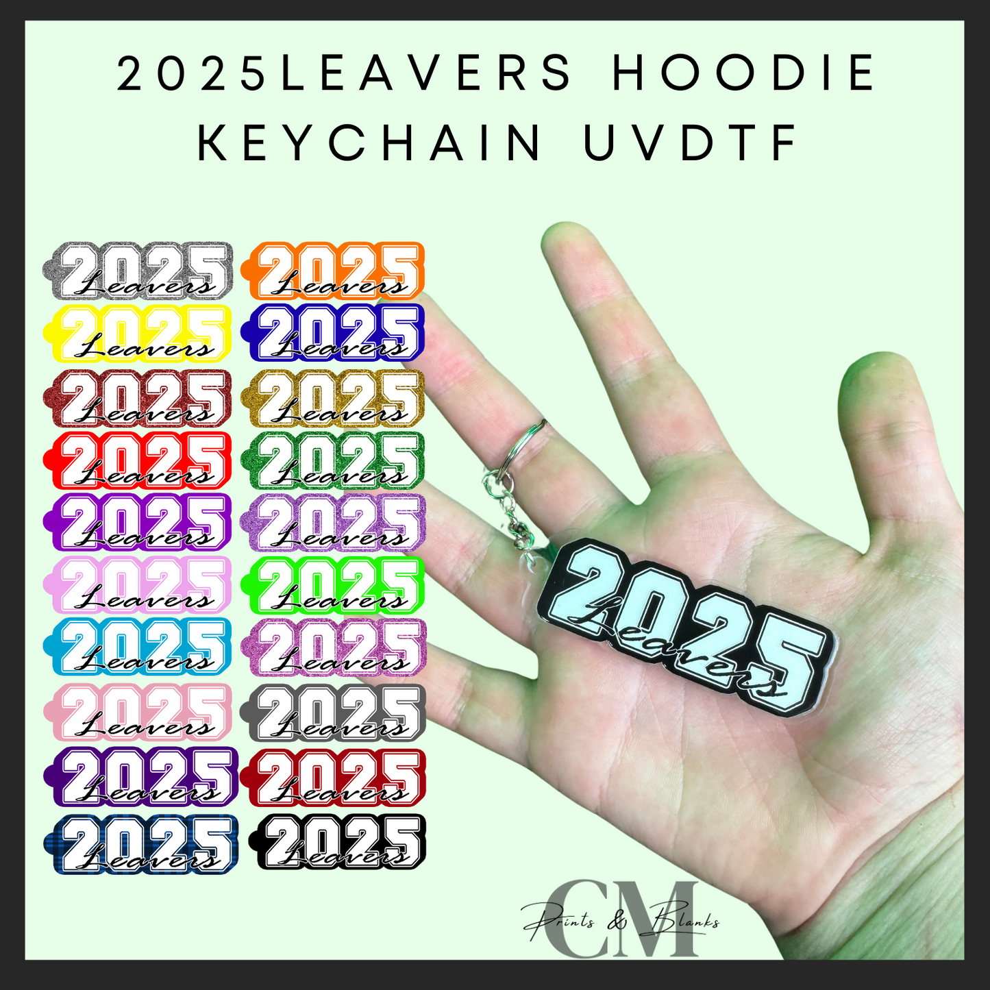 2025 leavers keychain uvdtf