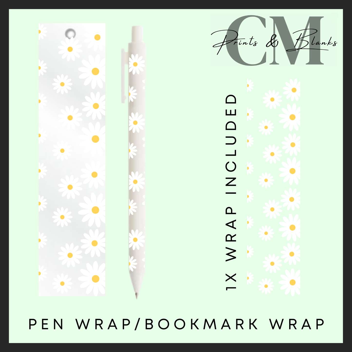 The plant collection bookmark & pen wrap Uvdtf decals