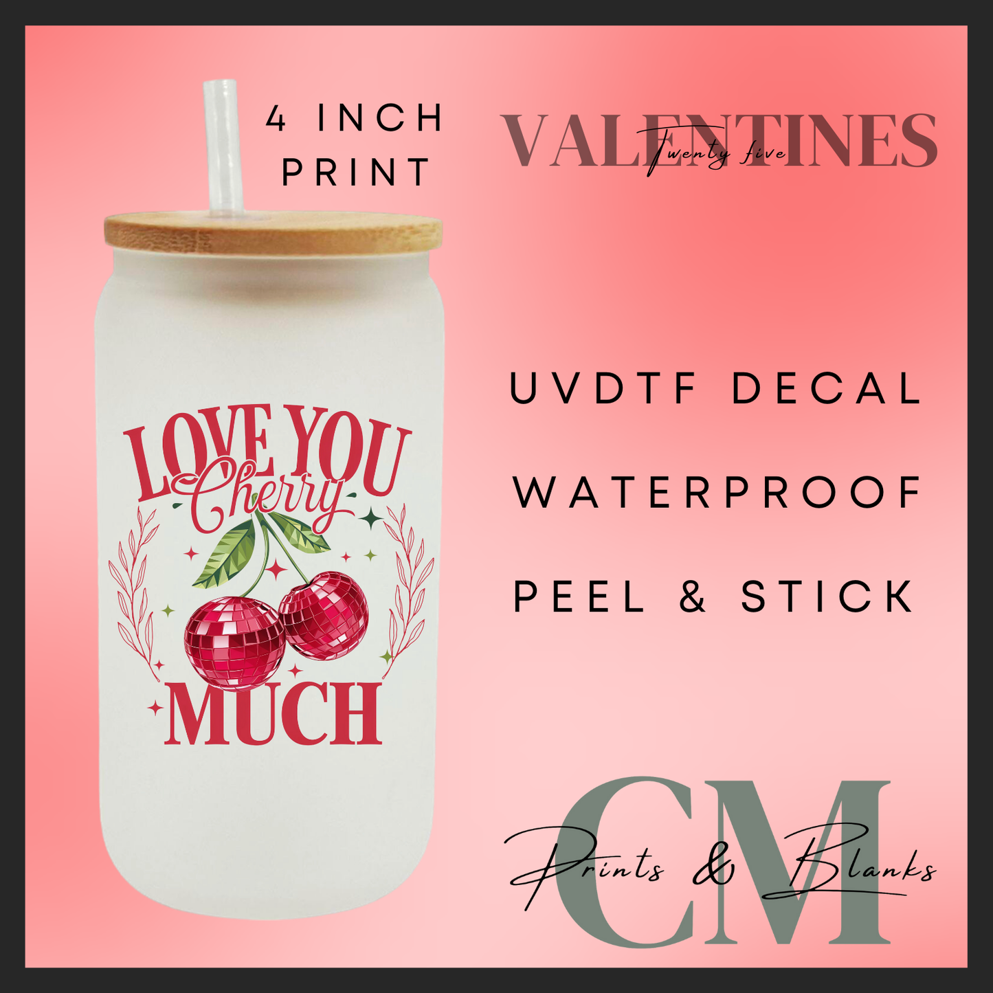 Love you Cherry much  Uvdtf single decal (4” / 10cm)