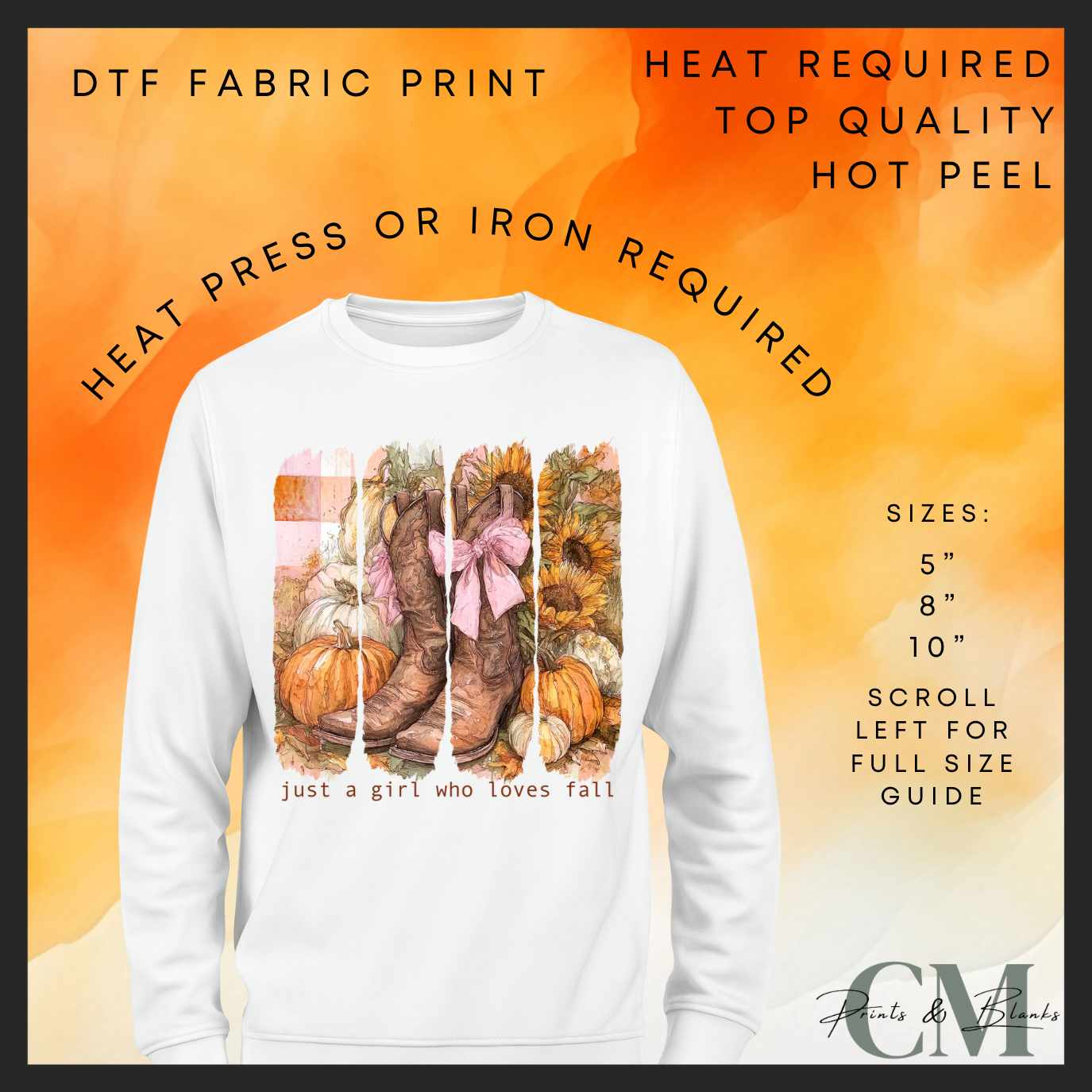 Just a girl who loves fall DTF transfer