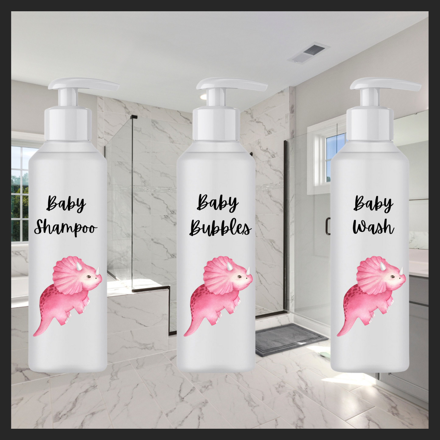 Baby bath bottles Uvdtf single decals (pack of 3) (5.4” / 14cm height)