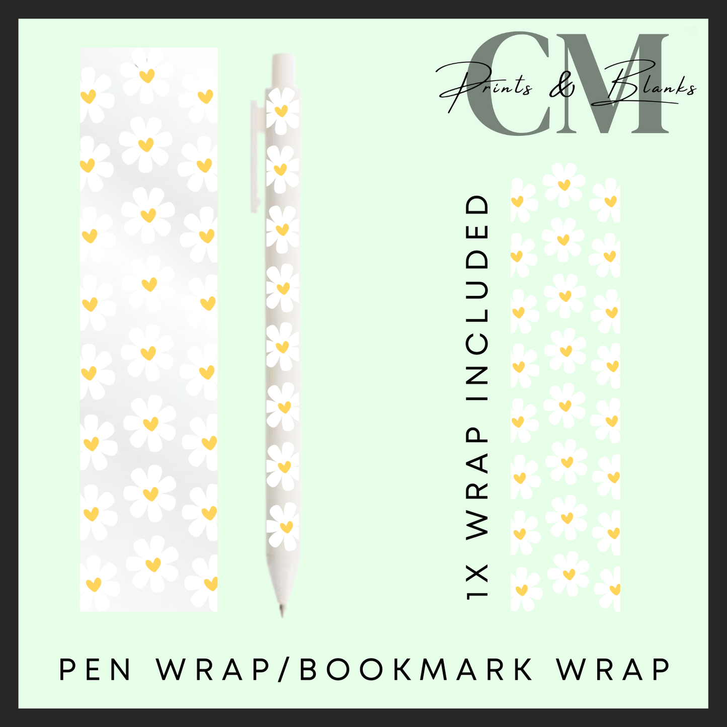 The plant collection bookmark & pen wrap Uvdtf decals