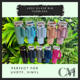 40oz silver rim tumbler