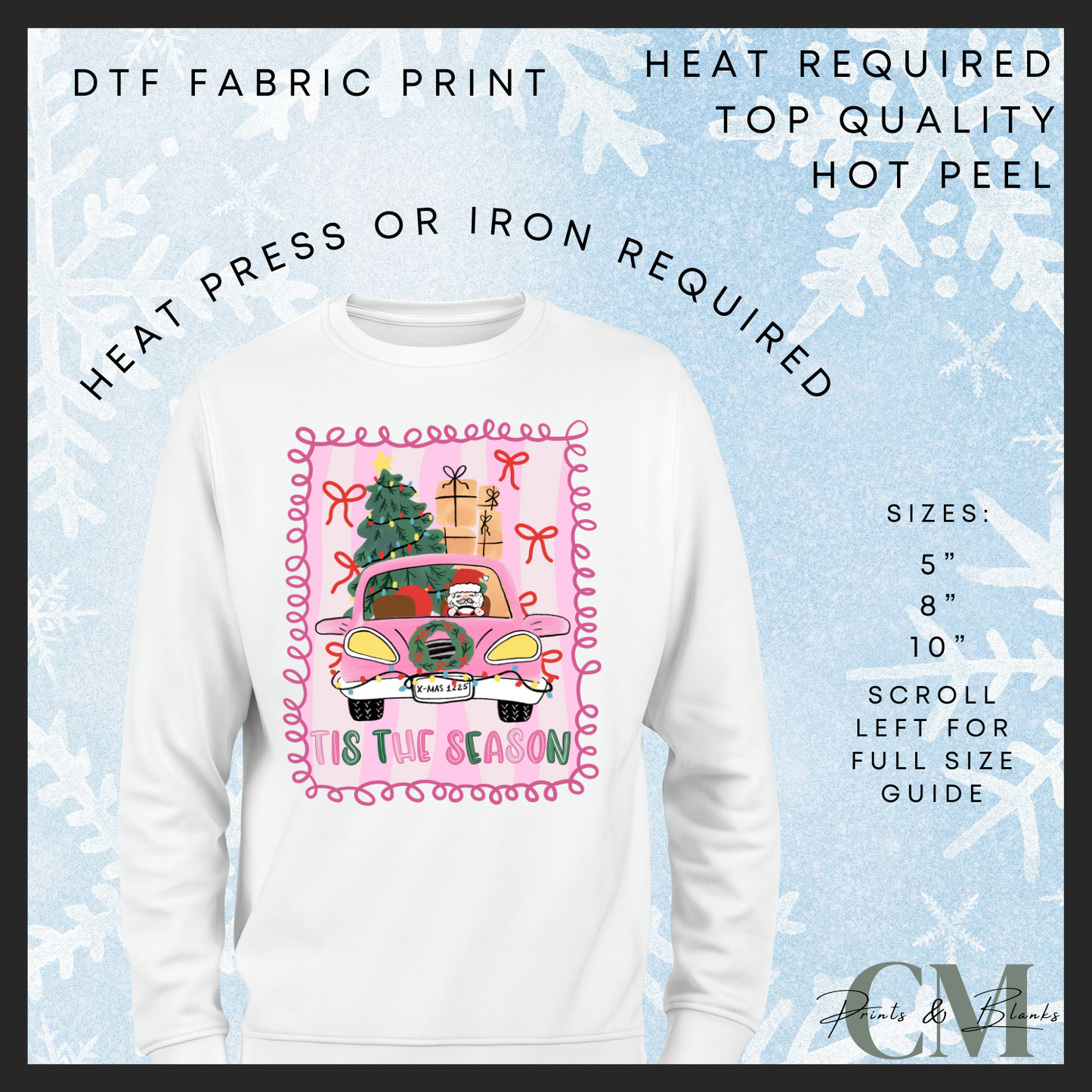 Tis the season car DTF transfer