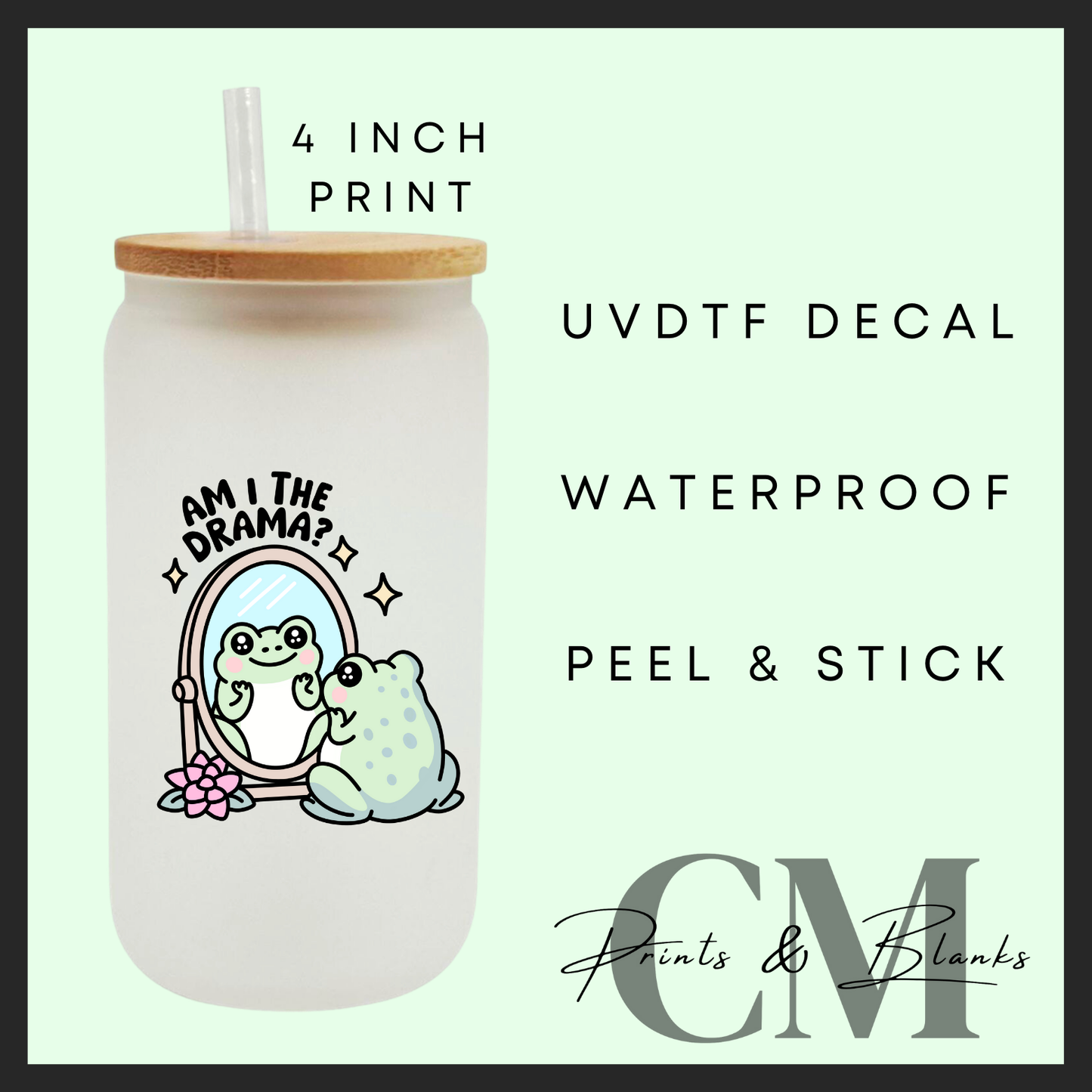 Am I the drama ? Uvdtf single decals (4”, 10cm)
