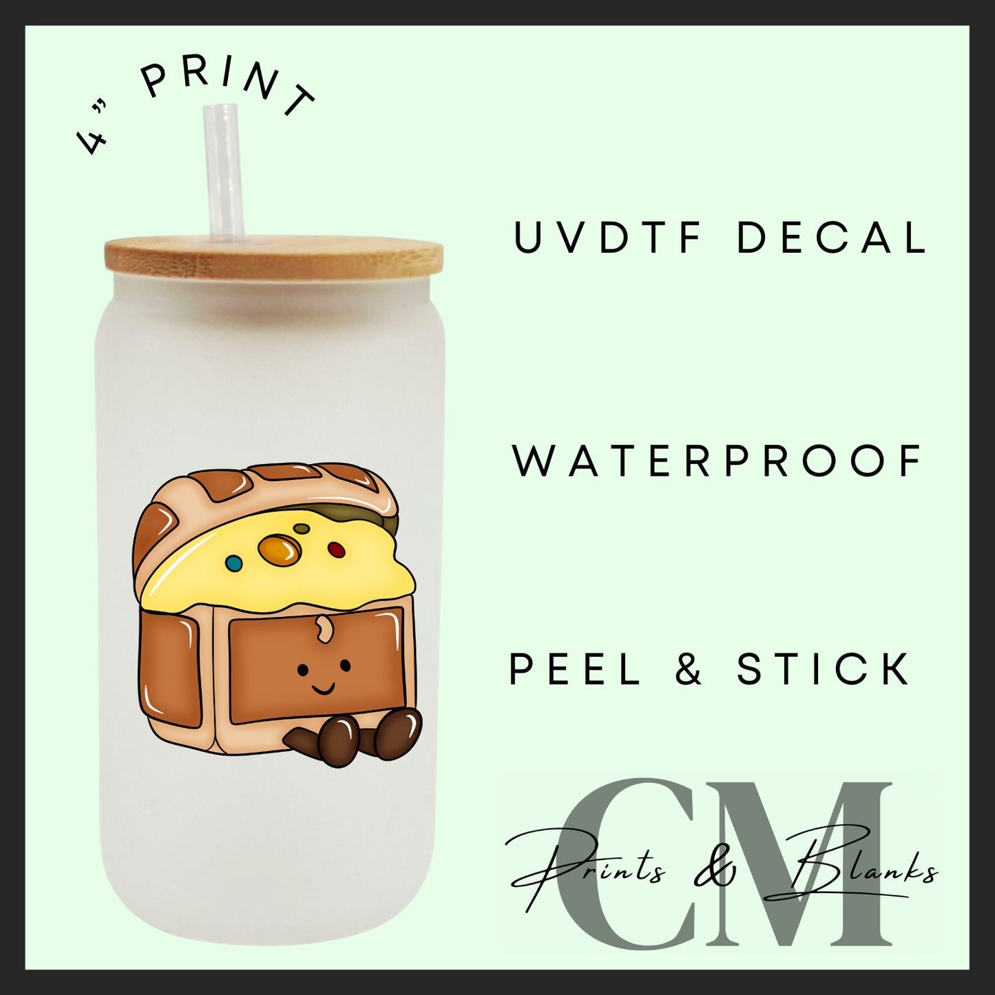 Summer jelly teddy Uvdtf single decals (4”, 10cm)