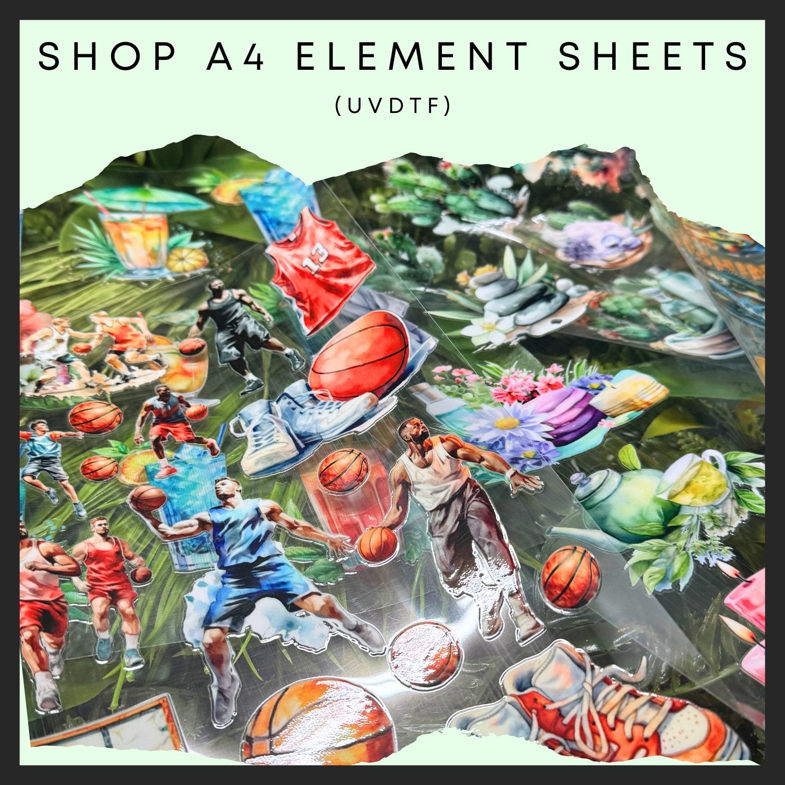 A4 uvdtf element sheets